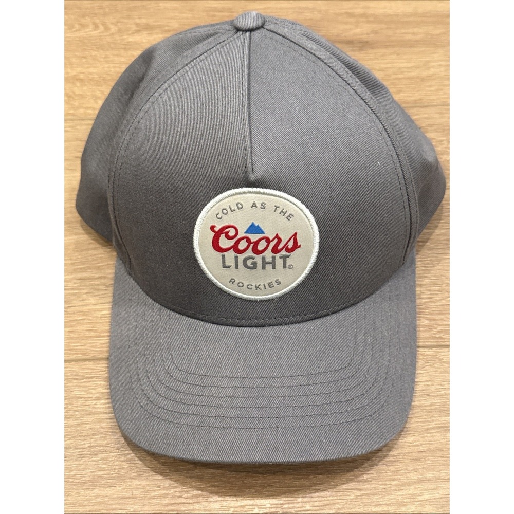 Coors Light Hat Snapback Cap Gray Cold as the Rockies Chill Beer Brist Mfg EUC
